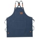 thumbnail image 3 of Delantal de chef de lona con peto ajustable, bolsillos, tirantes cruzados en la espalda e impermeable. Azul, 3 of 9