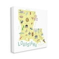 thumbnail image 5 of Stupell Industries Louisiana State Landmarks Map Travel & Places Painting Gallery Wrapped Canvas Print Wall Art, 5 of 5