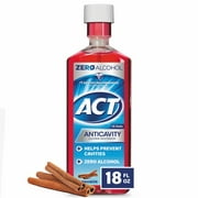 ACT Anticavity Fluoride Mouthwash with Zero Alcohol, Cinnamon, 18 fl. oz.