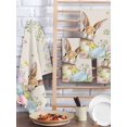 thumbnail image 2 of Easter Kitchen Dish Towels for Drying Dishes Set of 4, Vintage Spring Bunny Eggs Farmhouse Floral Leaves Waffle Weave Microfiber Hand Tea Bathroom Towels Quick Dry & Absorbent Towel 15.7x23.6, 2 of 7