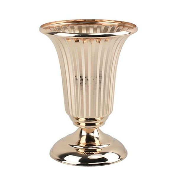 Jarrón de flores, maceta de flores secas, arreglo floral, ramo de tallo, soporte para ramo dorado altura 20cm