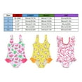 thumbnail image 3 of Swimsuits for Teen Girls Sleeveless Summer Cartoon Prints Ruffles One Piece Beach Onesie Bikini A Swimwear, 3 of 7