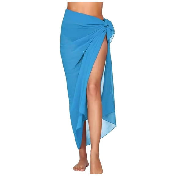 BYHONG Sarong/paréo Pour Femme Look De Plage À Dessus Du Maillot De Bain Taille Unique Swimsuit Coverup for Women Blue One Size