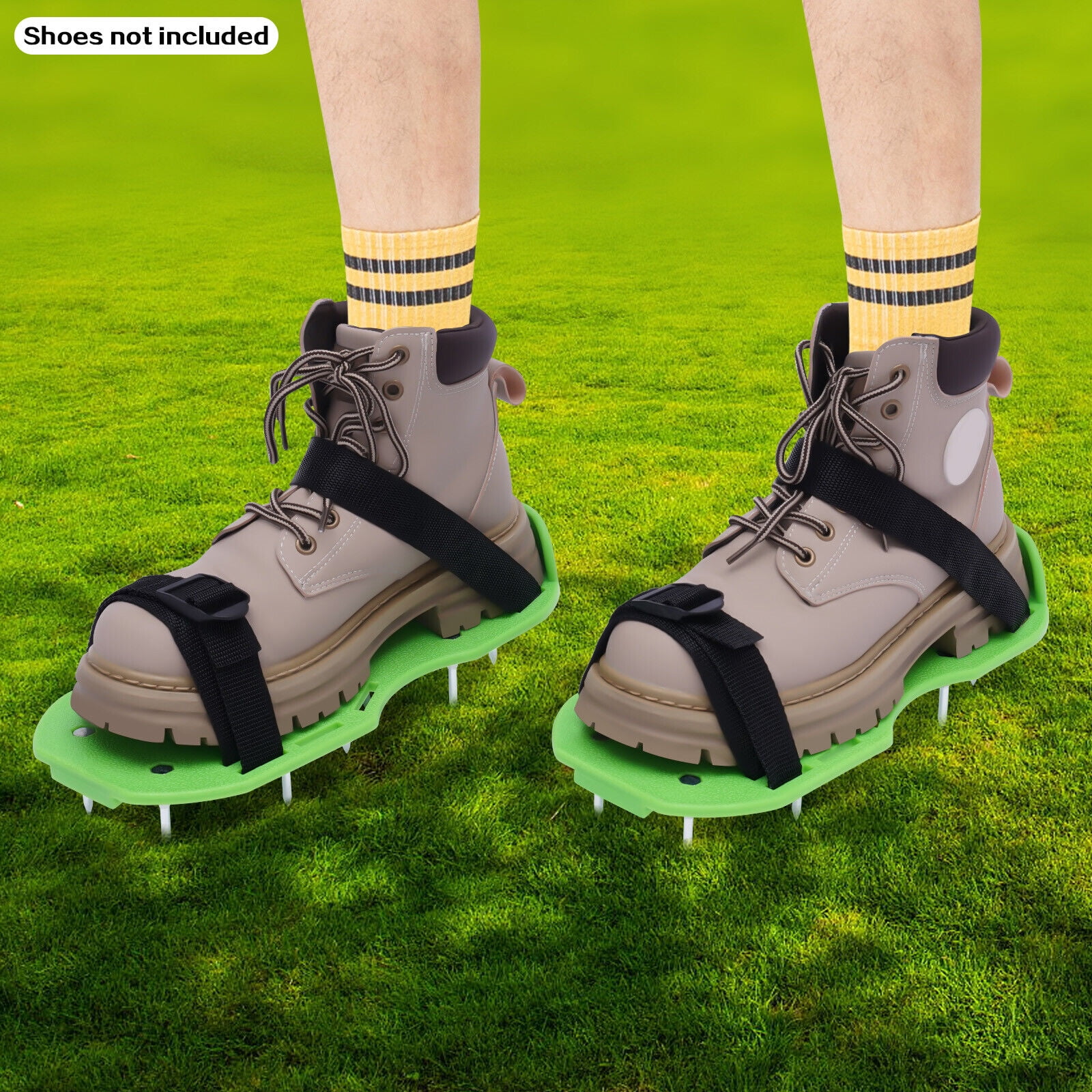 DENEST Spiked Shoes Universal+Adjustable Snap W/Short Spikesstrap Shoes For Epoxy Floor