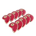 thumbnail image 3 of 10Pcs PU Leather Golf Iron Headcover Golf Club Head Cover Embroidery Number Anti Red, 3 of 8