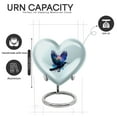 thumbnail image 2 of Yatskia Colorful Crow Mini Memorial Keepsake Urns for Human Ashes Adult Mother and Father, Large Funeral Urn for Ashes Adult Mom, (Heart 8 Inch and 3 Inch), 2 of 8