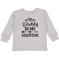 thumbnail image 3 of Inktastic Daddy is My Valentine Holiday Girls Long Sleeve Toddler T-Shirt, 3 of 5