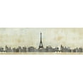 thumbnail image 2 of Tillmon, Avery 14x7 Black Ornate Wood Framed with Double Matting Museum Art Print Titled - Eiffel Skyline, 2 of 4