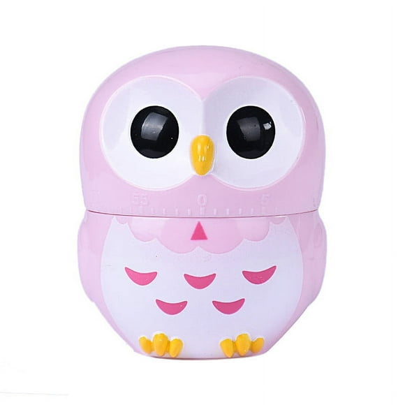 Owl Timer Kitchen 60 Minute Cooking Mechanical Home Decoration Pink Work Timer