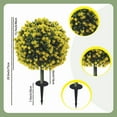 thumbnail image 4 of Yellow Artificial Flower Ground Stakes (2-Pack) - Durable UV-Protected Outdoor Planter Decor, 4 of 9