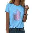 thumbnail image 2 of ORT Womens American Flag Shirt July 4th T-Shirt USA Flag Stars Stripes Graphic Short Sleeve Casual Tops(Z4-Sky Blue,S), 2 of 5