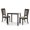 Espresso, variant on 3 Piece Dining Set, 2 Classic Style Solid Wood Nova Upholstered Chairs w Square Dining Table, Kitchen Set for Two, Modern Dining Table Set, Medium Brown