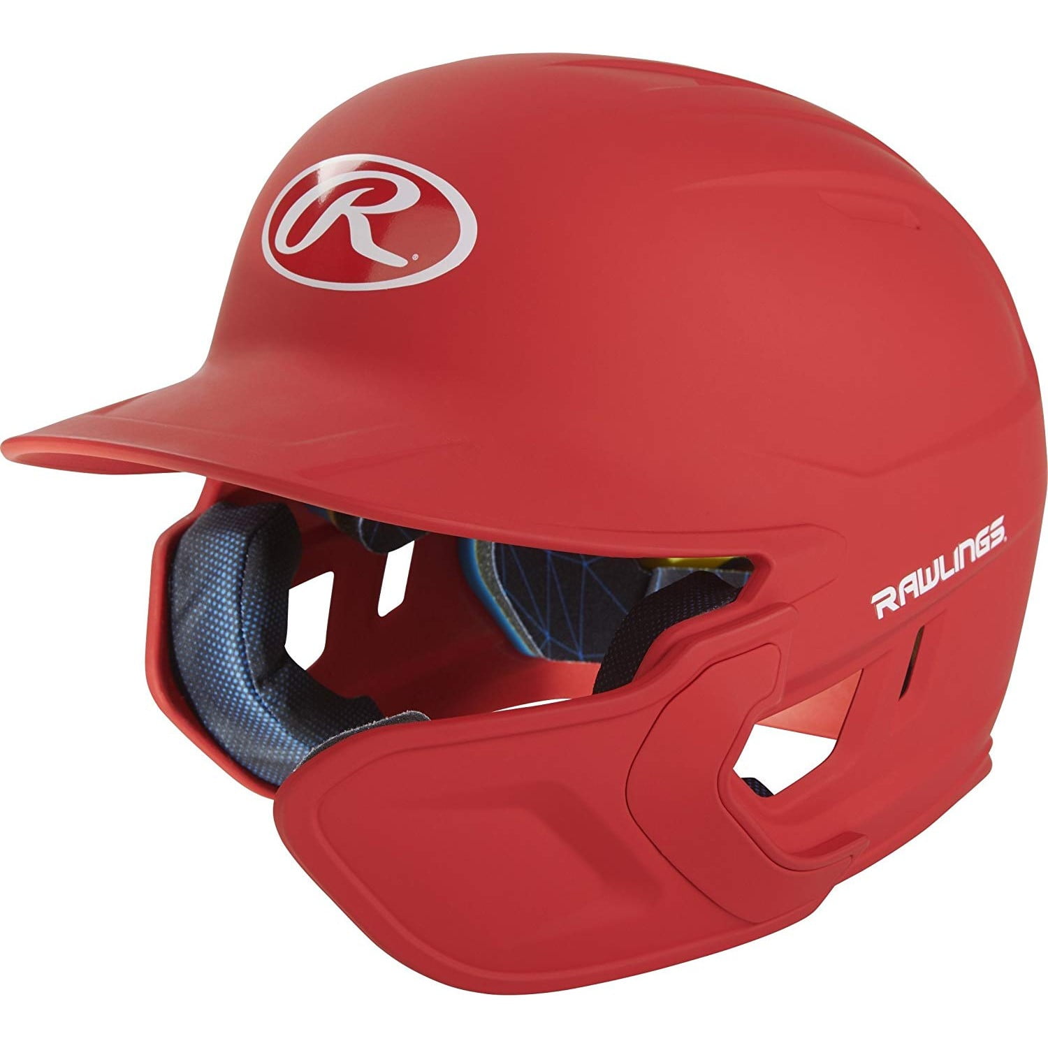 Rawlings Mach Junior 1-Tone Matte Baseball Helmet with RHB EXT 