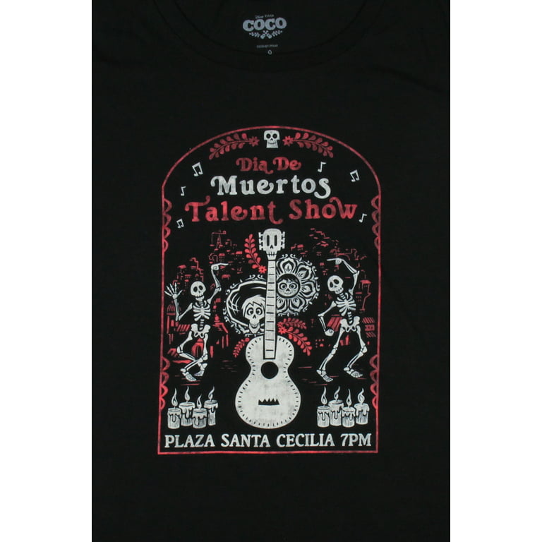 Seven Times Six Disney Coco Shirt Womens Plus Size Dia de Los Muertos Talent Show Poster T-Shirt (00)