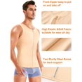 thumbnail image 4 of Camiseta Sin Mangas De Compresión Junlan Para Hombre Con Cremallera, Fajas Para El Cuerpo Para Hombres, 4 of 4