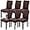 Coffee, variant on Waterproof Chair Covers for Dining Room Set of 4, Stretch Jacquard Dining Chair Slipcovers Removable Washable Chair Protectors Cover for Kitchen
