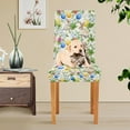 thumbnail image 6 of Easter Bunny Eggs and Flowers Spandex Chair Covers for Dining Room Set of 4, Stretch Printed Chair Protectors Covers, Removable and Washable,, 6 of 6