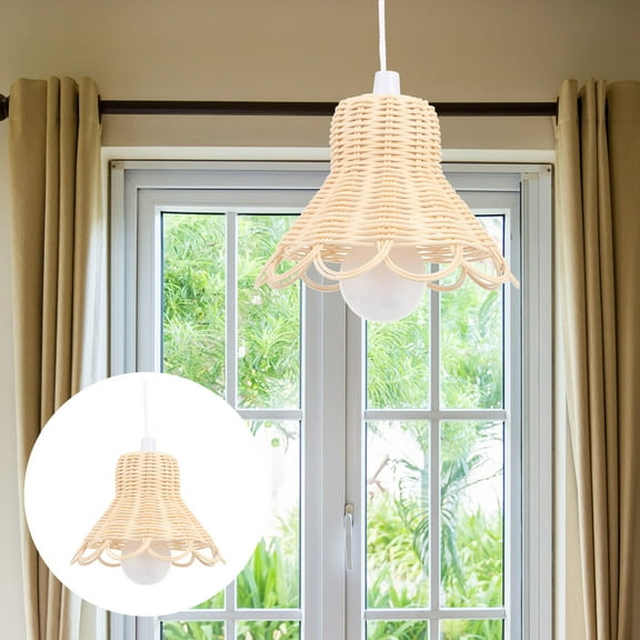 MLINS  Nordic Style Rattan Chandelier for Children's Room