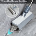 thumbnail image 5 of Susuzi 4 in 1 Stainless Steel Shower Cleaning Brush with Long Handle Grout Brush, Gray, New, 4 Total Count, 5 of 12