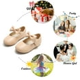 thumbnail image 3 of Toddler Little Girl Nude Dress Shoes Size 9 - Girl Ballet Flats Wedding Party, 3 of 5