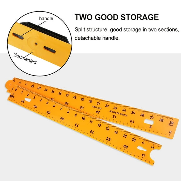 Minkissy 1Pack Meter Stick for Teaching in Yellow Plastic Design for Students School Work