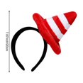 thumbnail image 2 of Hfppkn Plush Traffic Cone Headband Novelty Roadblock Hair Hoop 20cm Red, 2 of 7