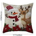thumbnail image 4 of Under $5 Christmas Throw Pillow Covers 18x18" Christmas Decorative Pillow Cases with Soft Fabric Hidden Zipper Christmas Tree Decorative Pillow, 4 of 8