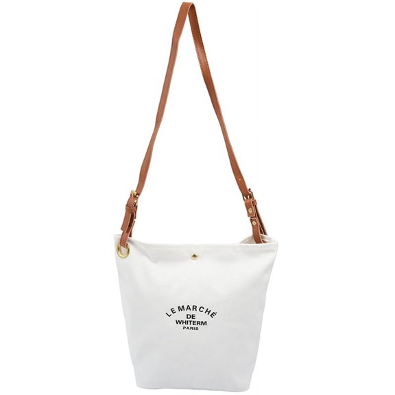 Women Casual Handbags Shoulder Bags Environment friendly Portable Letter Pattern Student Bags Shopping Bag Brown