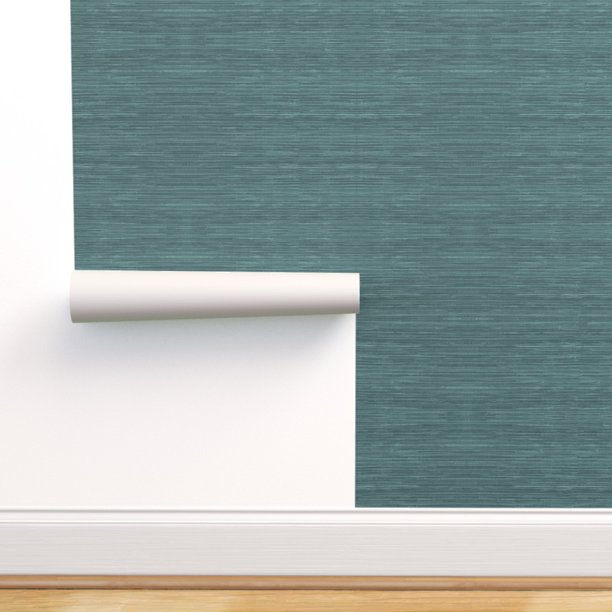 Peel & Stick Wallpaper Swatch Deep Teal Green Blue Faux Textured