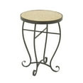 23984 Metal Turquoise Mosaic Side Table