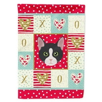Carolines Treasures CK5081CHF American Polydactyl Cat Love Flag Canvas House Size Large multicolor