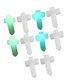 thumbnail image 1 of 10 Assorted Color Luminous Cross Pendants Synthetic Material Jewelry Charm for DIY Necklace Making, 1 of 2