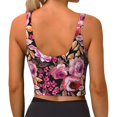 thumbnail image 3 of Lsque Rose Flowers Printed Women'S Sports Bra, Compression, Moisture Wicking, High-Impact Sports Bra For Women,Supportive sports bra-XX-Large, 3 of 9