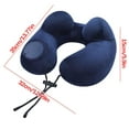 thumbnail image 4 of Neck Pillows for Travel,Press Inflatable U-Shaped Pillow Portable U-Shaped Pillow Inflatable Headrest Neck Pillow Airplane Travel Neck Pillow Pressable Inflatable Double Hump U-Shaped, 4 of 5