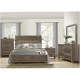 thumbnail image 3 of Queen Bed Frame with Headboard and Footboard, Rustic Brown Wood Finish, Engineered Wood Platform Bed with Storage Space, 3 of 4