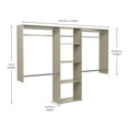 thumbnail image 3 of Easy Track Wood Laminate Closet Storage Organizer with Shelves, Grey, 3 of 5