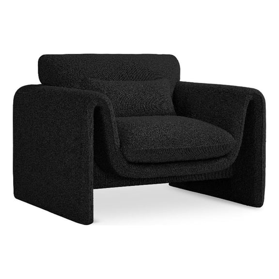 Meridian Furniture Stylus Black Boucle Fabric Chair
