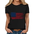 thumbnail image 4 of Vetsdori Womens Patriotic T Shirts Red White and Blue Short Sleeve Pullover Casual Independence Day USA Years Anniversary Summer,Graphic Crew Neck Shirts for Women July 4th, 4 of 5