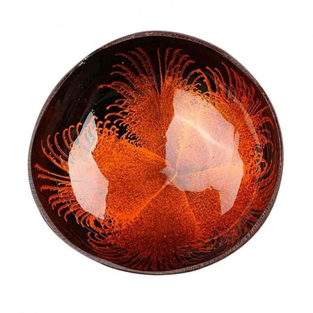 

Natural Coconut Key Candy Soup Salad Noodle Bowl Table Key Storage Section Coconut Bowl Ink Ornament Storage Bowl Colorful
