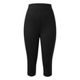 thumbnail image 5 of Capri Leggings for Women Elastic High Waist Lightweight Yoga Capris Plus Size Cropped Pants Soft Lounge Capri Pants 2024, 5 of 6