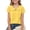 Yellow, variant on Summer Doll Collar T-Shirt for Girl, Classic Pullover Short Sleeve Tops Soft Comfy Summer Daily Casual Tee 1-2 Years