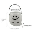 thumbnail image 2 of Mini Halloween Candy Holder, 2.4in White Ghost Pot Black Buckets with Handle for Halloween Candy Pot Coins Holder & Party Favors, Skull Candy Jar Container(D), 2 of 7