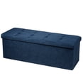 thumbnail image 1 of Costway Otomana en tejido plegable, caja con divisor, banco con capacidad 120 L, reposapiés asiento acolchado banco para zapatos para salón dormitorio pasillo entrada, 1 of 7