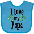 thumbnail image 3 of Inktastic I Love My Papa- Hearts Boys or Girls Baby Bib, 3 of 4