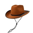 thumbnail image 6 of Unisex Western Cowboy Hat With Studded Leather Band Wide‑Brim Hat Vintage Festival Party Cosplay Outdoor Travel Fashion Head‑Accessory, 6 of 6