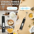 thumbnail image 6 of BUSATIA Milk Frother Handheld with 3 Heads, Coffee Whisk Foam Mixer with USB Rechargeable 3 Speeds, Electric Mini Hand Hand Frother for Latte, Cappuccino, Hot Chocolate, Egg, Black, 6 of 8