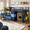 Black#2, variant on Zimtown Full Size Low Loft Bed with L Shaped Desk and 5 Storage Drawers, Low Profile Floor Bunk Bed Frame with USB Charging and LED Light, White