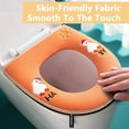 thumbnail image 4 of Asiento de Inodoro Acolchado con Asa, Funda de Asiento de Inodoro cálida de 3 Piezas, Funda de Asiento de Inodoro con cojín Lavable, cojín de Asiento de Inodoro antibacteriano Universal brillar Electrónica, 4 of 5