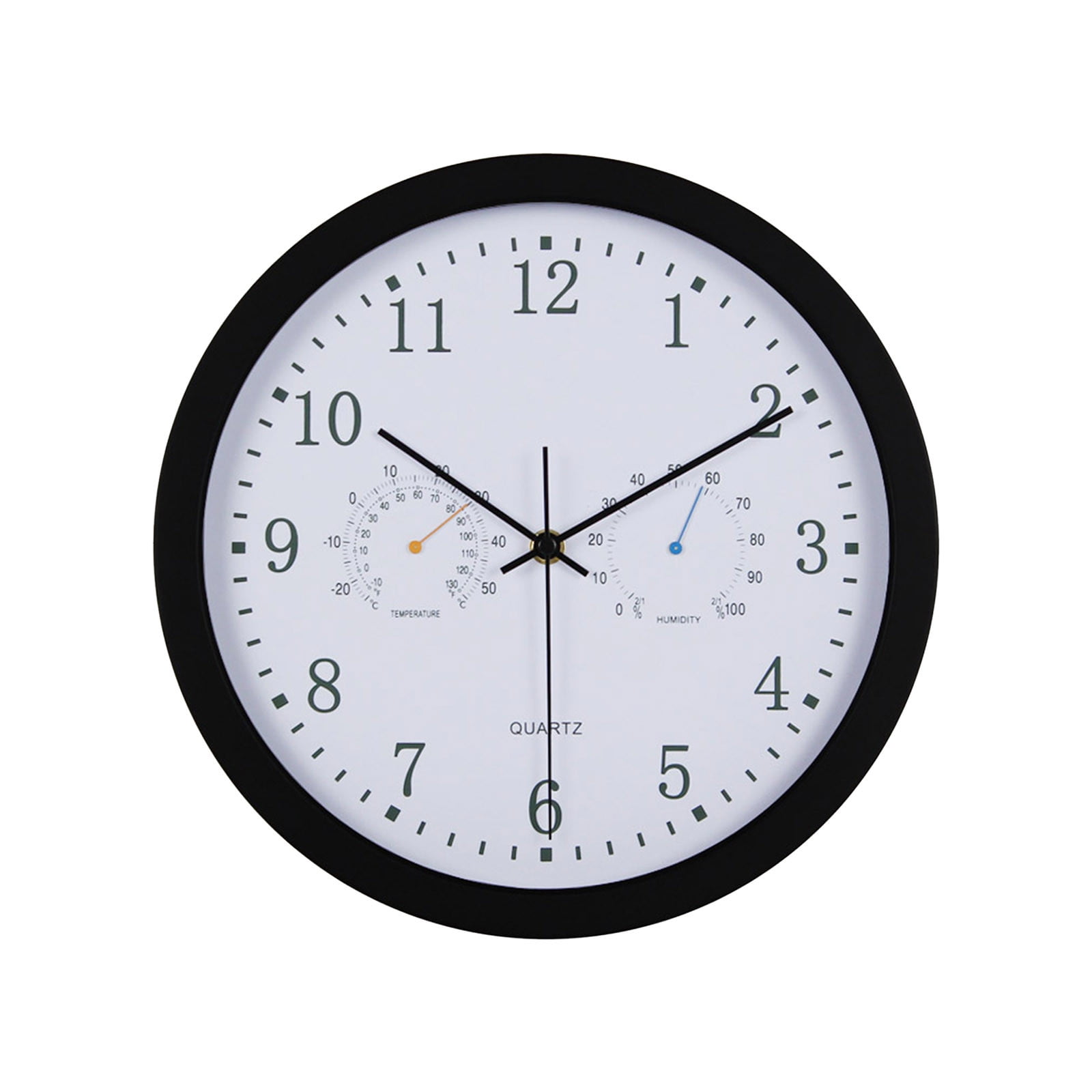 Large Mute Garden Clock,Outdoor Garden Wall Clock with Thermometer and Hygrometer Waterproof Outdoor Clock Indoor Outdoor Decoration Outside Clock Quartz Wall Clock,12 Inch Wall Clock for Patio