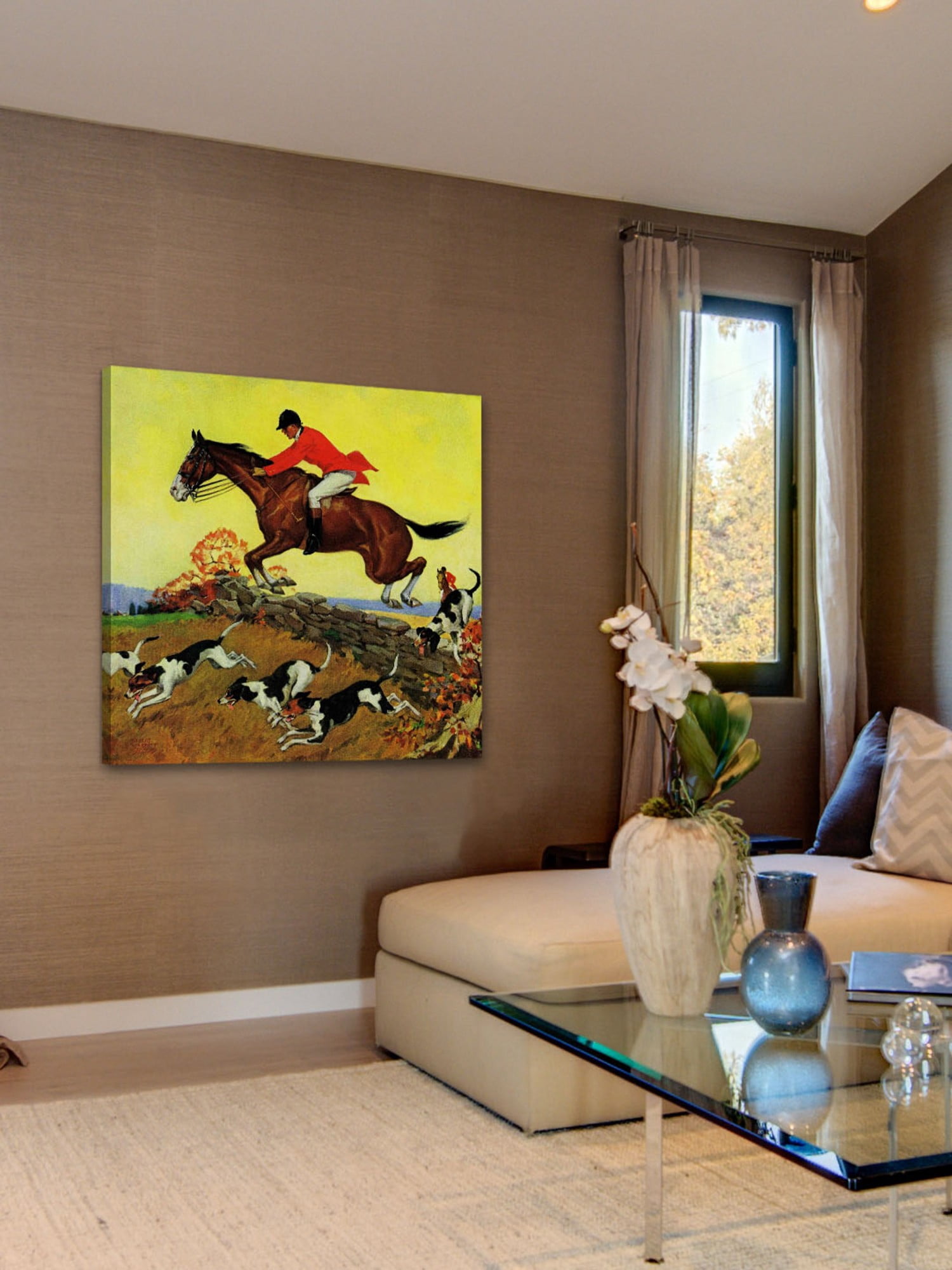 Marmont Hill Fox Hunter by Robert Keareote Painting Print on Canvas